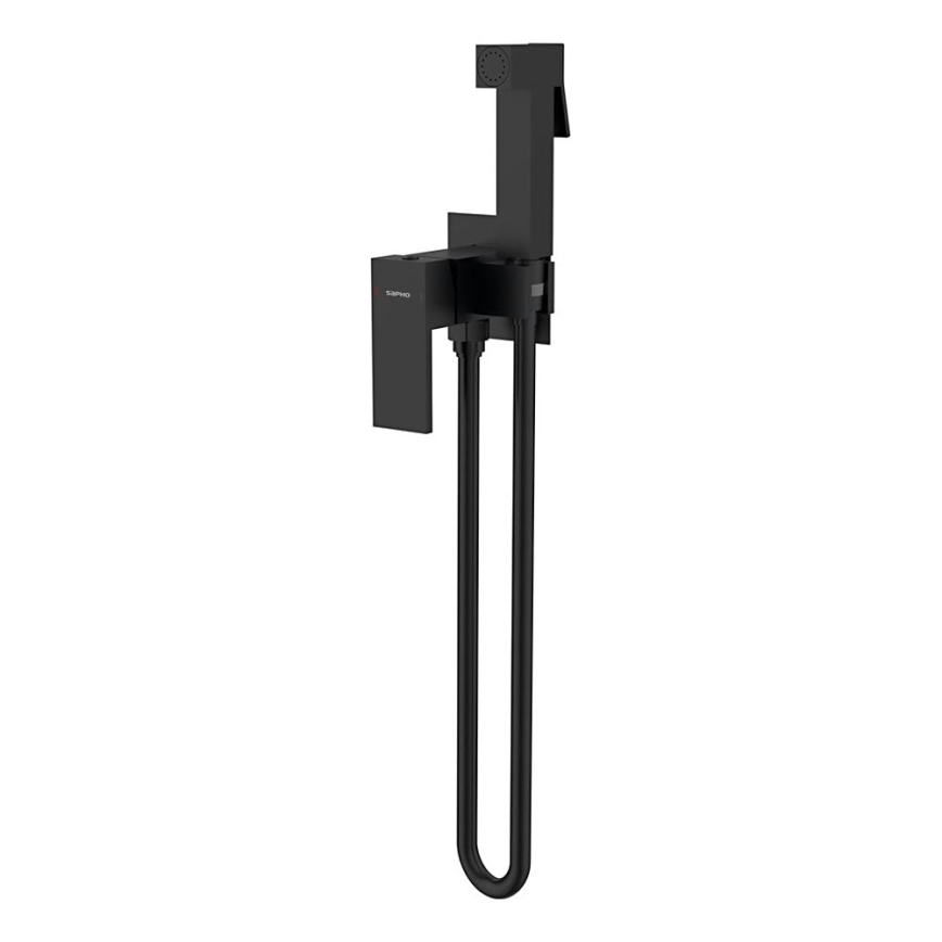 Sapho - Bidéblandare med dusch för dold installation CUBEMIX vinklat/matt svart