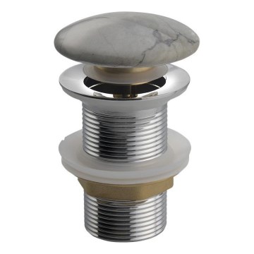 Sapho - Click-Clack bottenventil för tvättställ DALMA Ø 6,7 cm grå