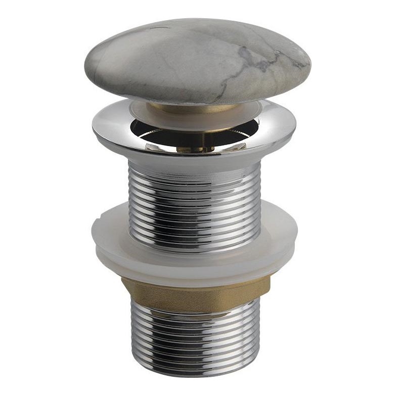 Sapho - Click-Clack bottenventil för tvättställ DALMA Ø 6,7 cm grå