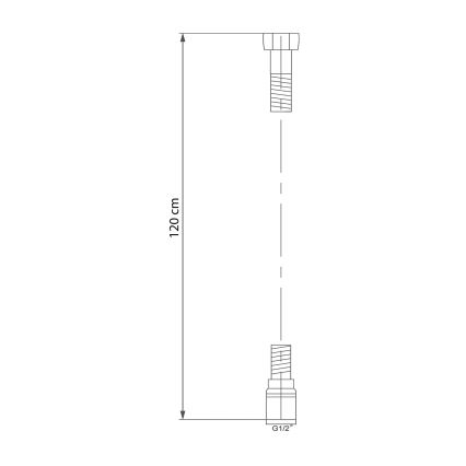 Sapho - Duschslang SOFTFLEX 120 cm metalliskt silver