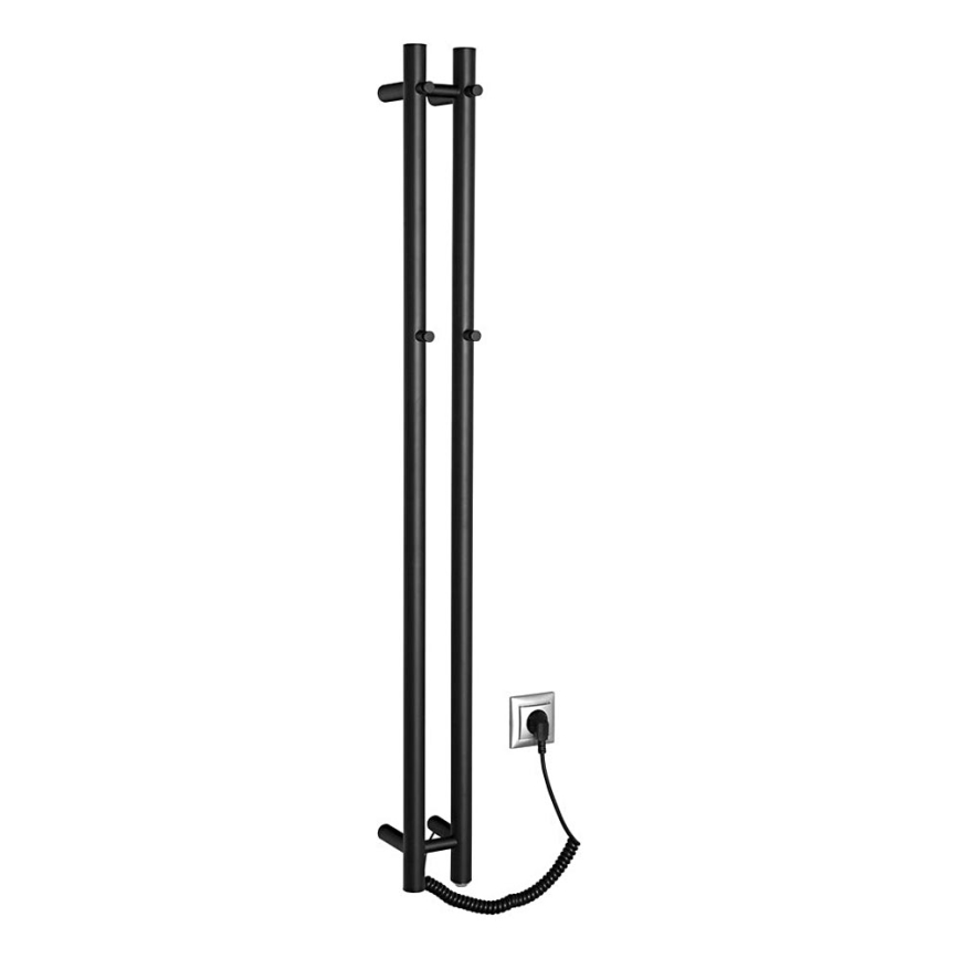 Sapho - Elektrisk handdukskena PAPINADO 40W/230V 120 cm matt svart