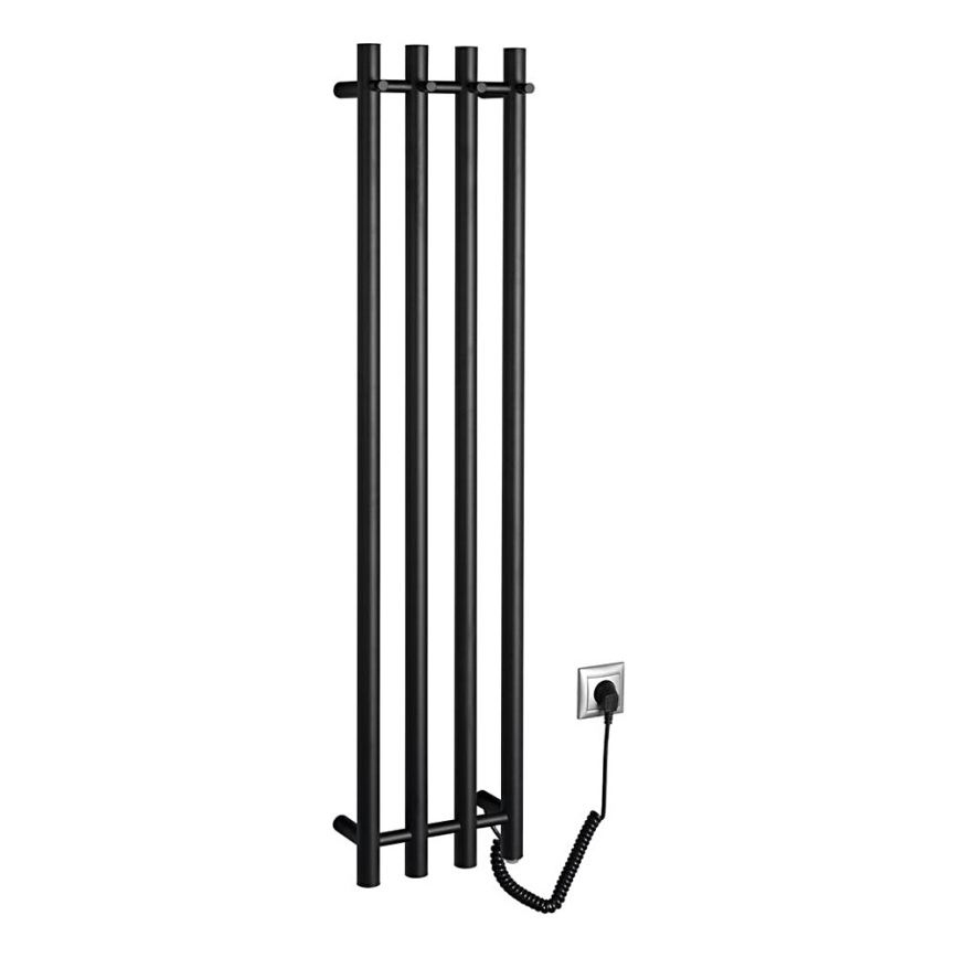 Sapho - Elektrisk handdukskena PAPINADO 85W/230V 120 cm matt svart rätt