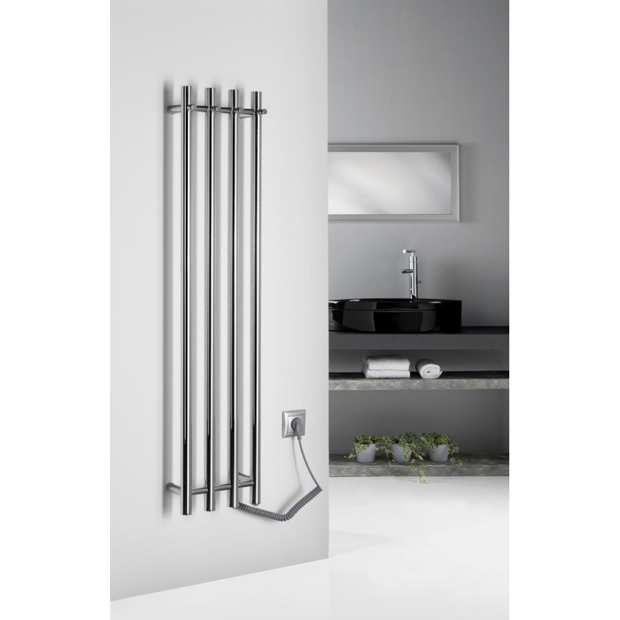 Sapho - Elektrisk handdukskena PAPINADO 85W/230V 120 cm skinande krom rätt