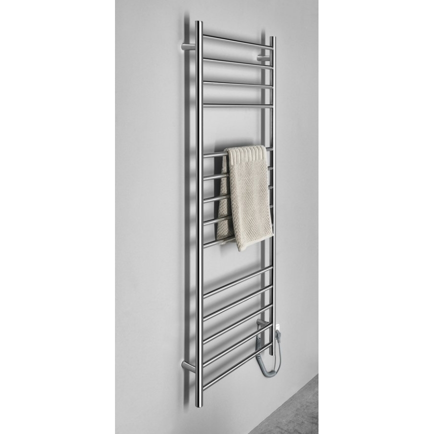 Sapho - Elektrisk handdukskena REDONDO 130W/230V 150 cm skinande krom rätt rund