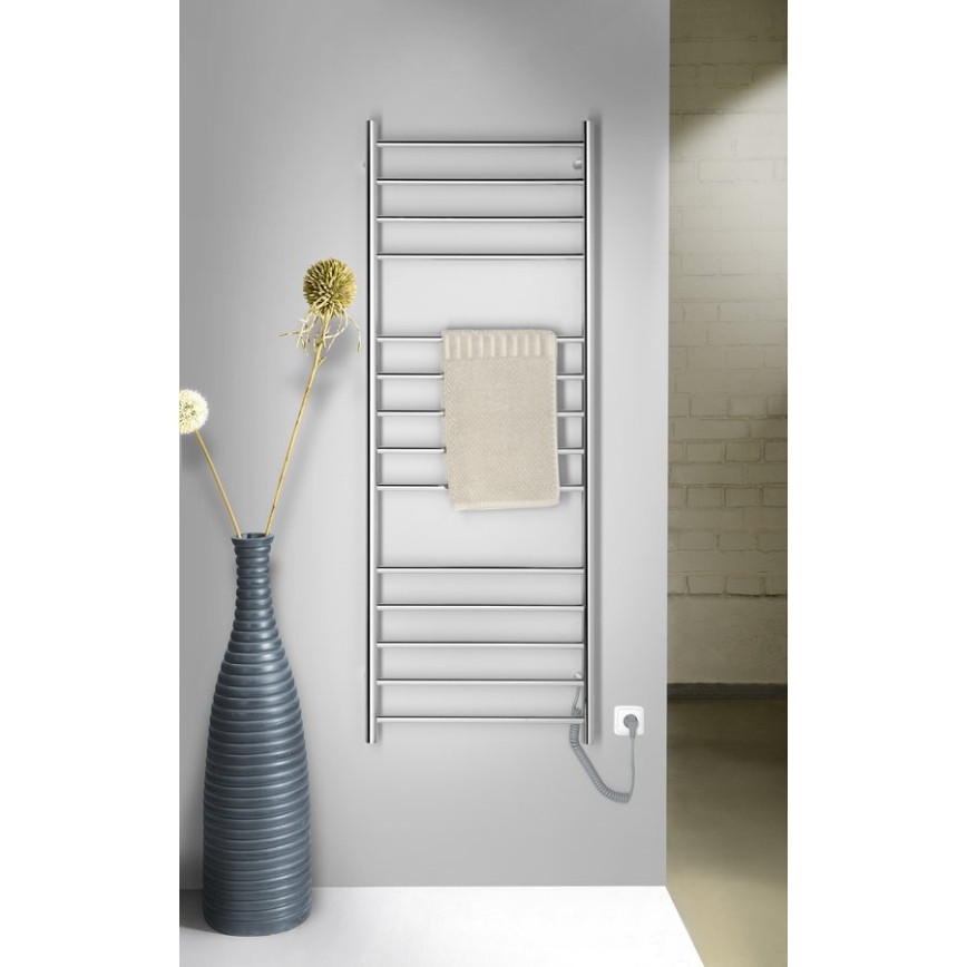 Sapho - Elektrisk handdukskena REDONDO 130W/230V 150 cm skinande krom rätt rund