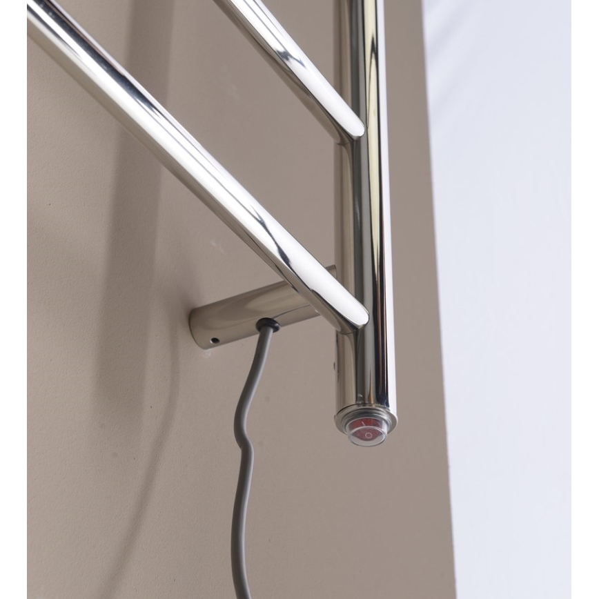 Sapho - Elektrisk handdukskena REDONDO 130W/230V 150 cm skinande krom rätt rund