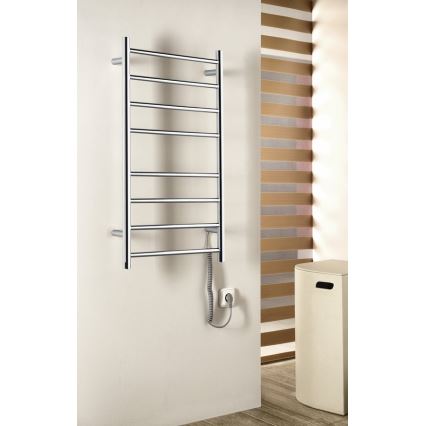 Sapho - Elektrisk handdukskena REDONDO 75W/230V 90 cm skinande krom rätt rund