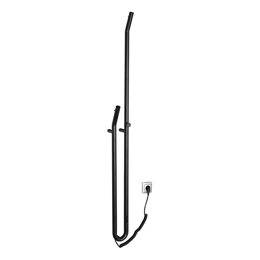 Sapho - Elektrisk handdukstork med timer DUOPASSO 45W/230V 170 cm matt svart