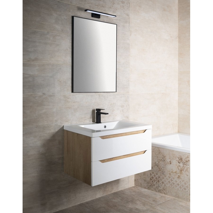 Sapho - Inramad spegel AROWANA 50x80 matt svart