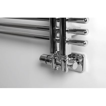 Sapho - Termostatisk anslutningssats för mittanslutning TWIN COMBI vänster/blank krom