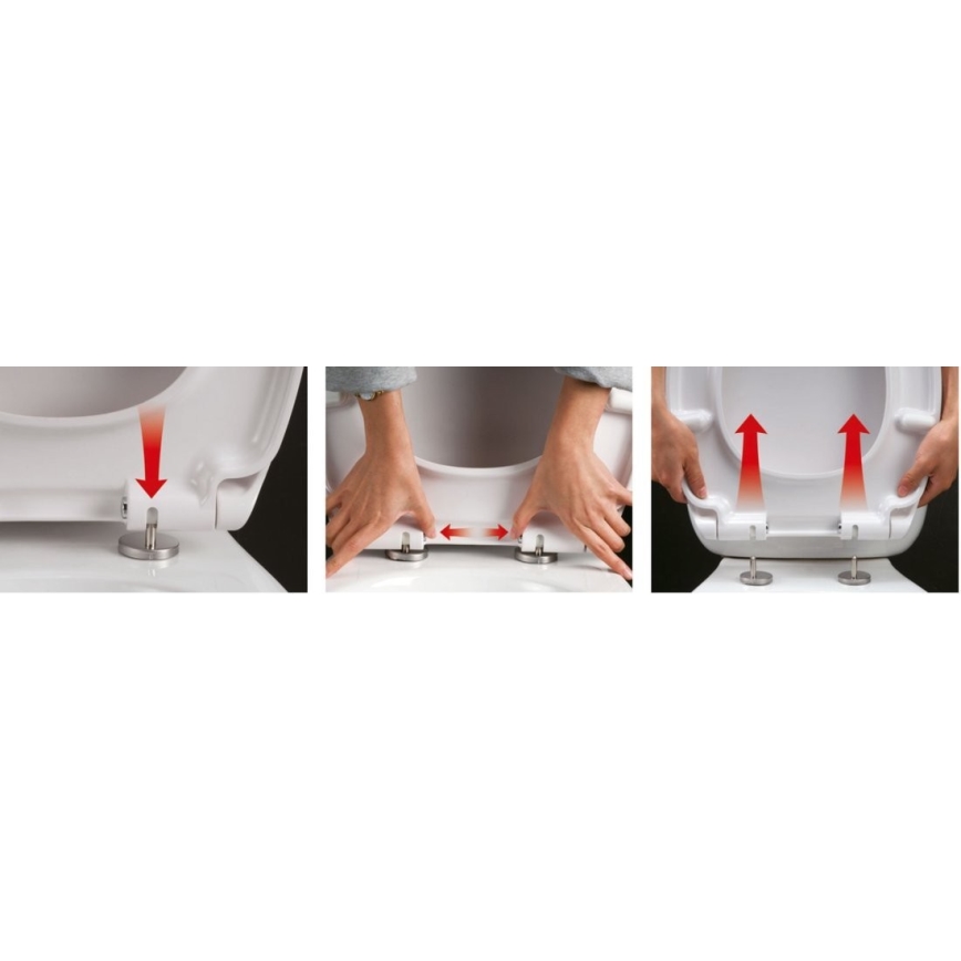 Sapho - Toalettsits SoftClose EDITA vit