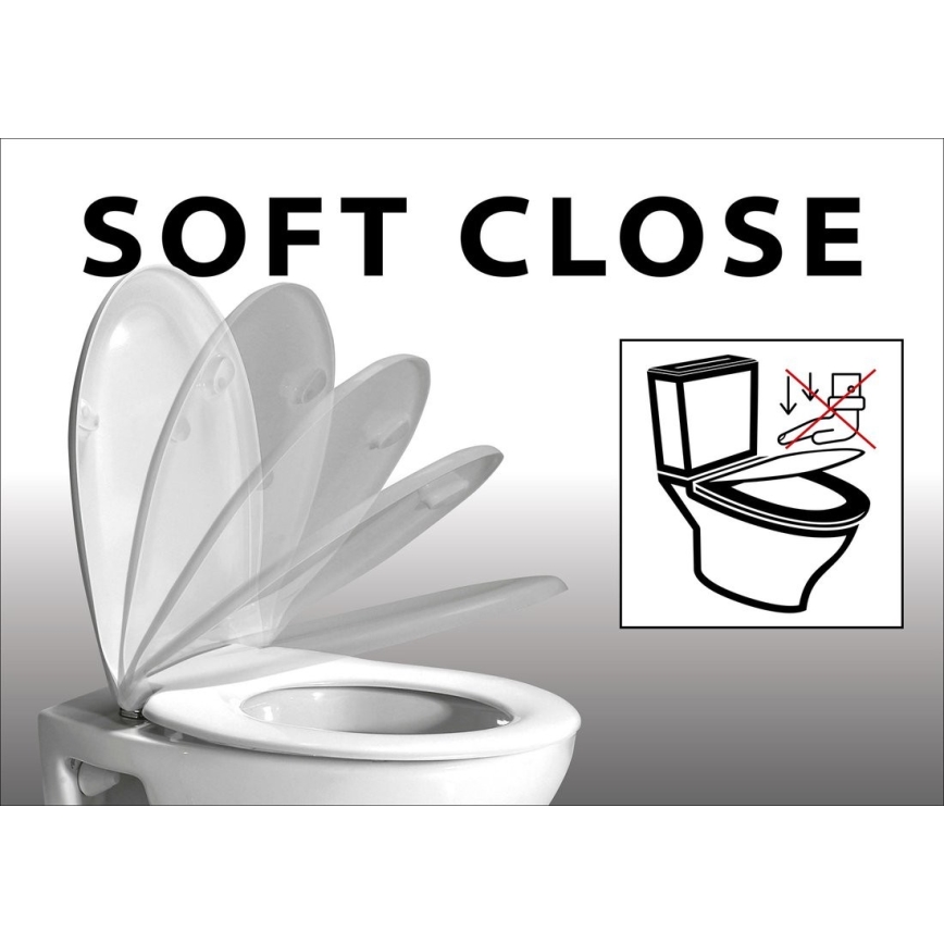 Sapho - Toalettsits SoftClose EDITA vit