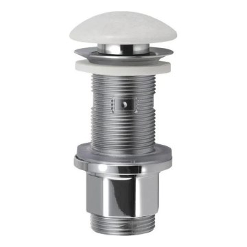 Sapho - Tvättställsbottenventil Click-Clack BLOK Ø 6,7 cm marmor/vit