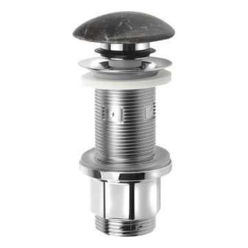 Sapho - Tvättställsventil Click-Clack BLOK Ø 6,7 cm, sten/svart