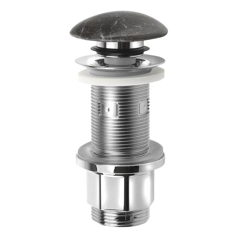 Sapho - Tvättställsventil Click-Clack BLOK Ø 6,7 cm, sten/svart