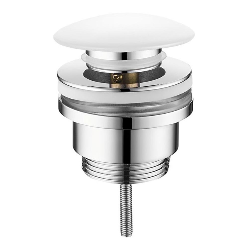 Sapho - Tvättställsventil Click-Clack pr. 6,4 cm keramik/blank krom