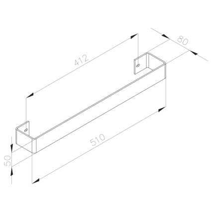 Sapho - Väggmonterad handdukshängare COLONNA 8x51 cm borstat rostfritt stål