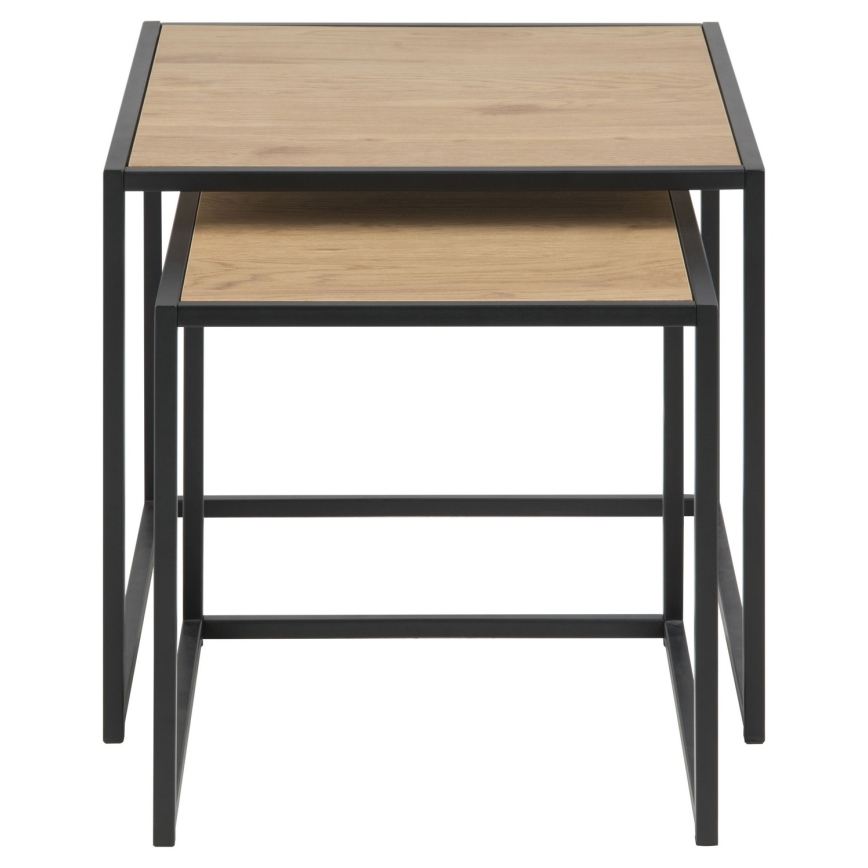 Sats med soffbord SARON 2 delar ek/svart