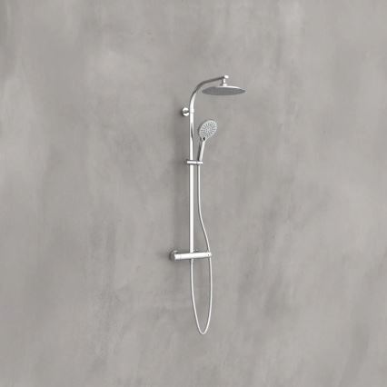 Schütte 60046 - Duschset med termostatblandare MADURA FRESH, blank krom