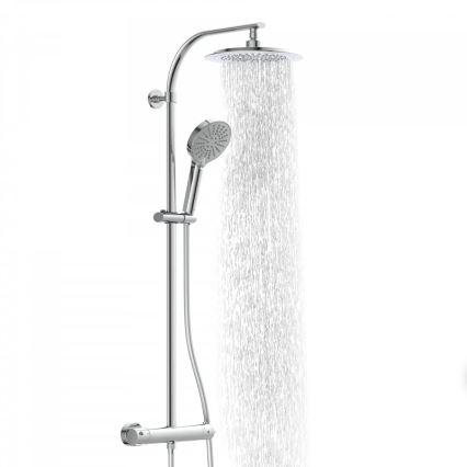 Schütte 60046 - Duschset med termostatblandare MADURA FRESH, blank krom