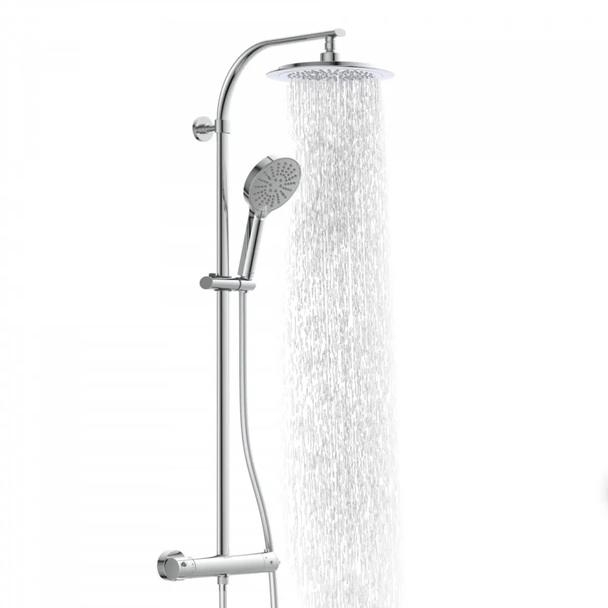 Schütte 60046 - Duschset med termostatblandare MADURA FRESH, blank krom