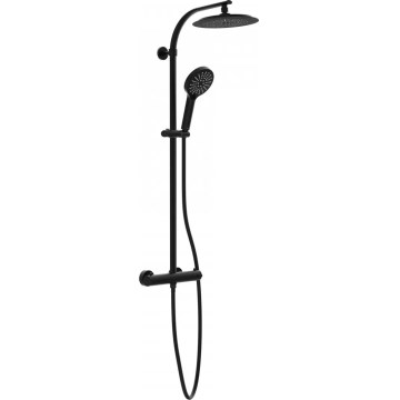 Schütte 60076 - Duschset med termostatblandare MADURA FRESH svart