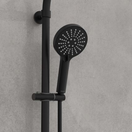 Schütte 60076 - Duschset med termostatblandare MADURA FRESH svart