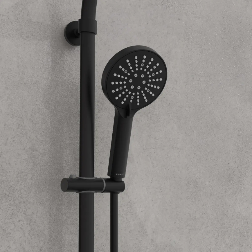 Schütte 60076 - Duschset med termostatblandare MADURA FRESH svart