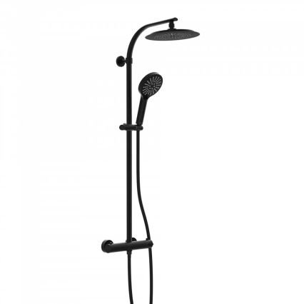 Schütte 60076 - Duschset med termostatblandare MADURA FRESH svart