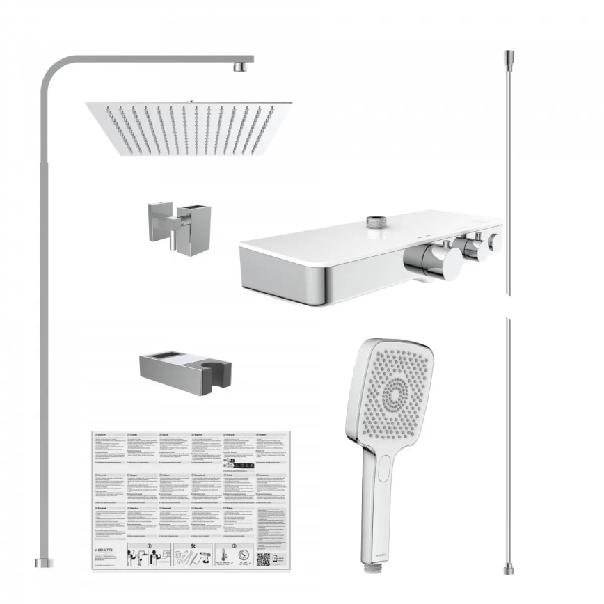 Schütte 60530 - Duschset med termostatblandare OCEAN, polerad krom