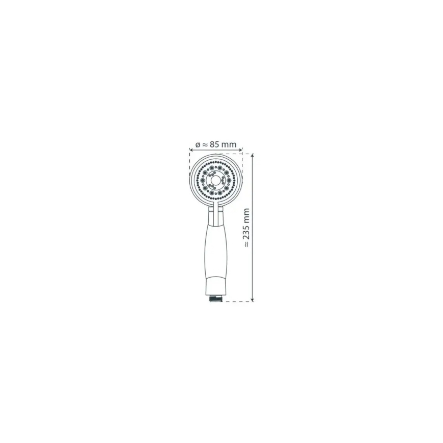 Schütte 60971 - Handdusch VITAL blank krom/grå