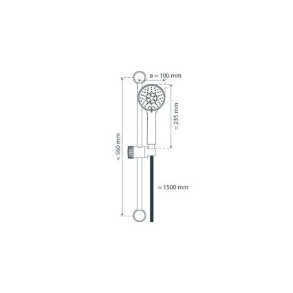 Schütte 64830 - Duschset NAPOLI i polerad krom