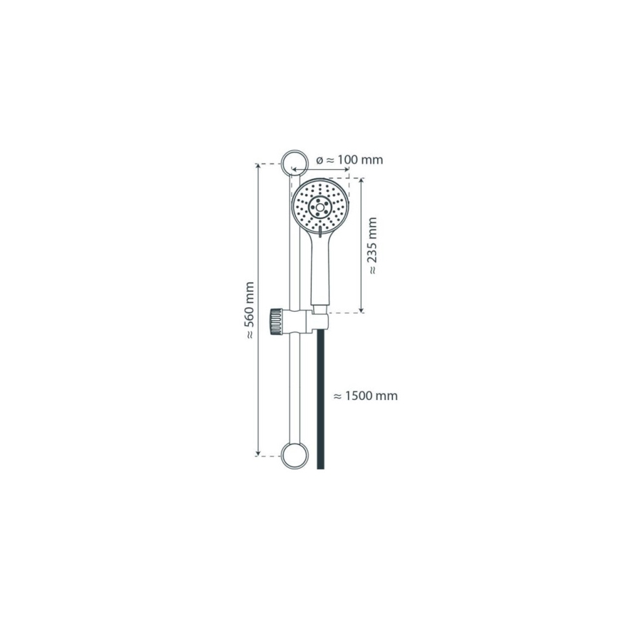 Schütte 64830 - Duschset NAPOLI i polerad krom