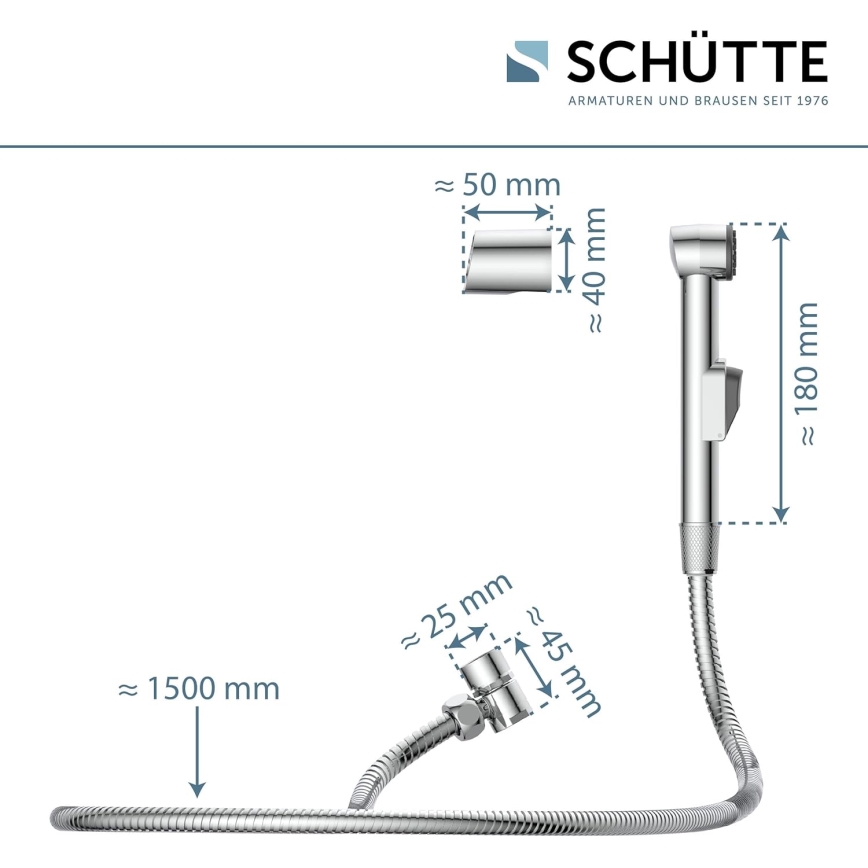 Schütte 78016 - Spraymunstycke för handfat i blank krom