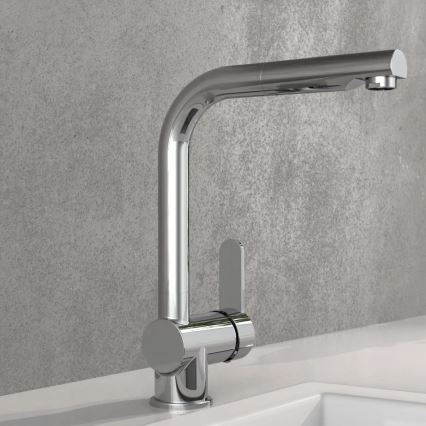 Schütte 79700 - Köksblandare med utdragbar handdusch LONDON blank krom