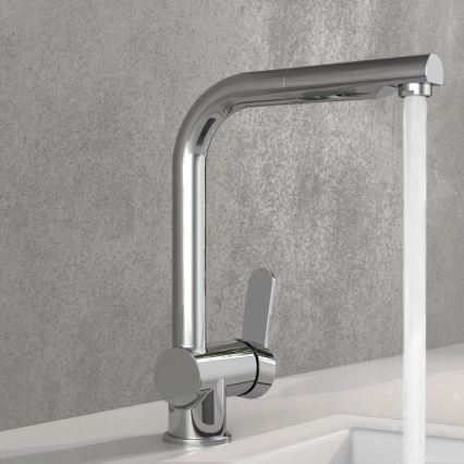 Schütte 79700 - Köksblandare med utdragbar handdusch LONDON blank krom