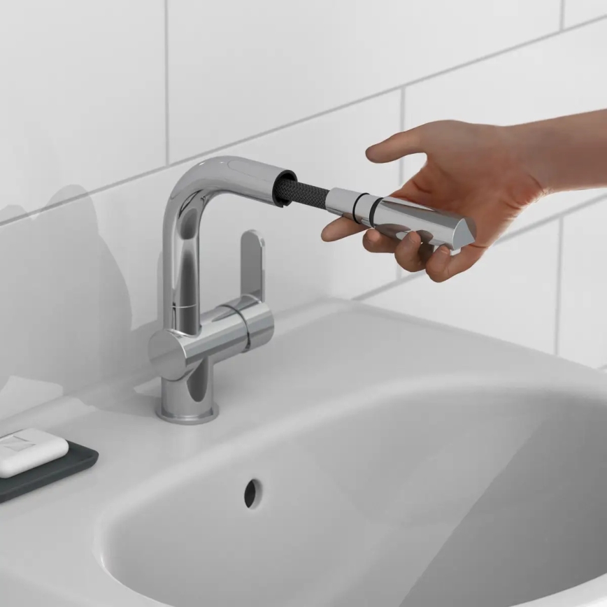 Schütte 79710 - Köksblandare med utdragbar handdusch LONDON polerad krom