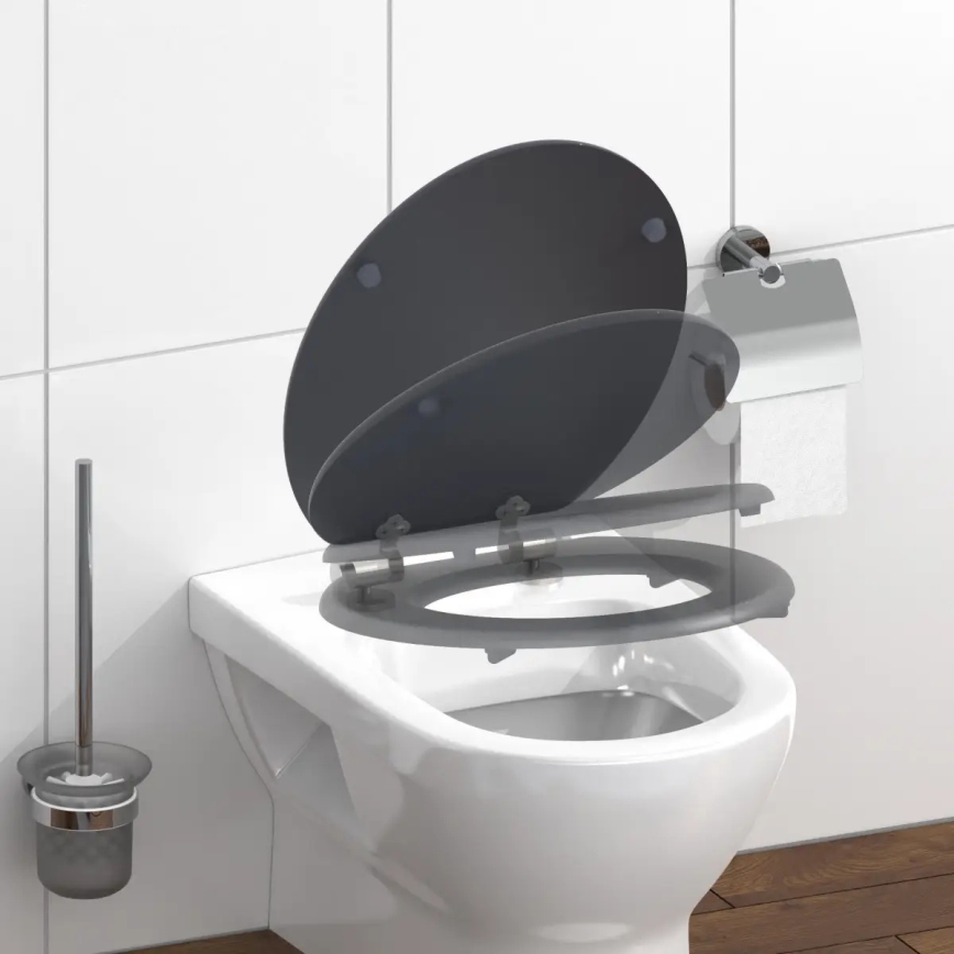 Schütte 80104 - Toalettsits SPIRIT ANTRACIT SoftClose MDF-trä