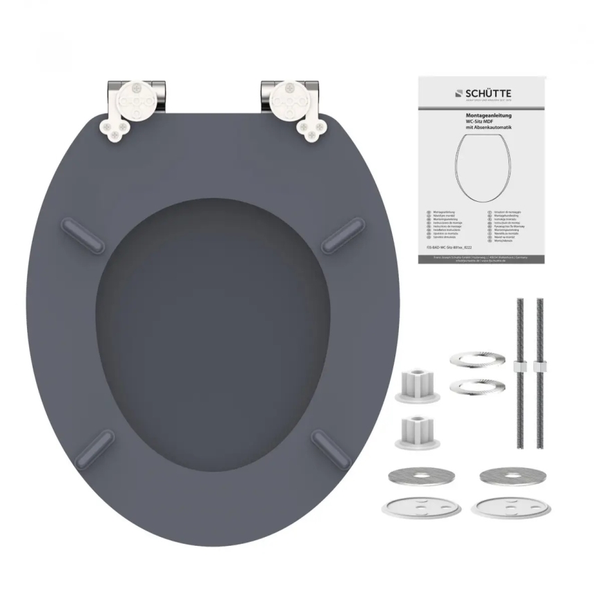 Schütte 80104 - Toalettsits SPIRIT ANTRACIT SoftClose MDF-trä