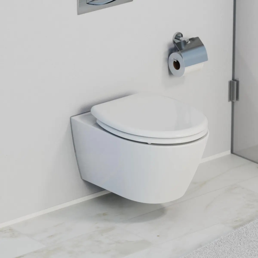 Schütte 82300-A - Toalettsits vit med SoftClose i duroplast