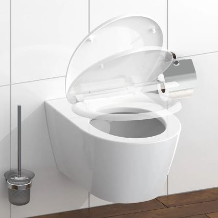 Schütte 82300-A - Toalettsits vit med SoftClose i duroplast