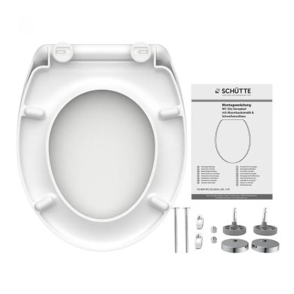 Schütte 82300-A - Toalettsits vit med SoftClose i duroplast