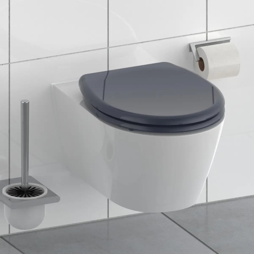 Schütte 82304-A - Toalettsits ANTRACIT SoftClose i duroplast