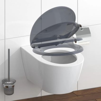 Schütte 82304-A - Toalettsits ANTRACIT SoftClose i duroplast