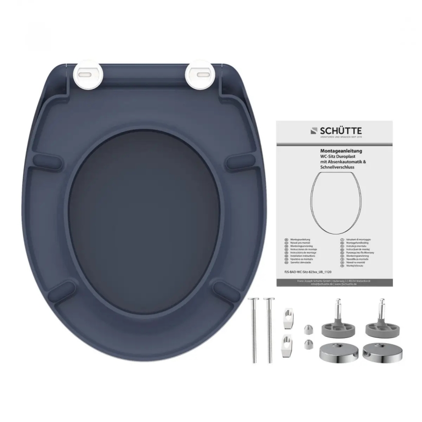 Schütte 82304-A - Toalettsits ANTRACIT SoftClose i duroplast