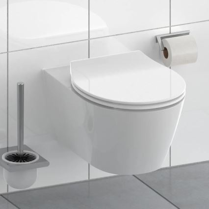 Schütte 82700 - Toalettsits SLIM vit med mjukstängning, duroplast