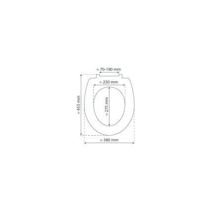 Schütte 82700 - Toalettsits SLIM vit med mjukstängning, duroplast