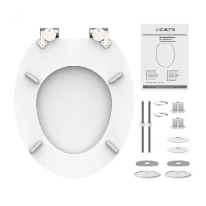 Schütte 84100-A - Toalettsits, vit, SoftClose, i MDF