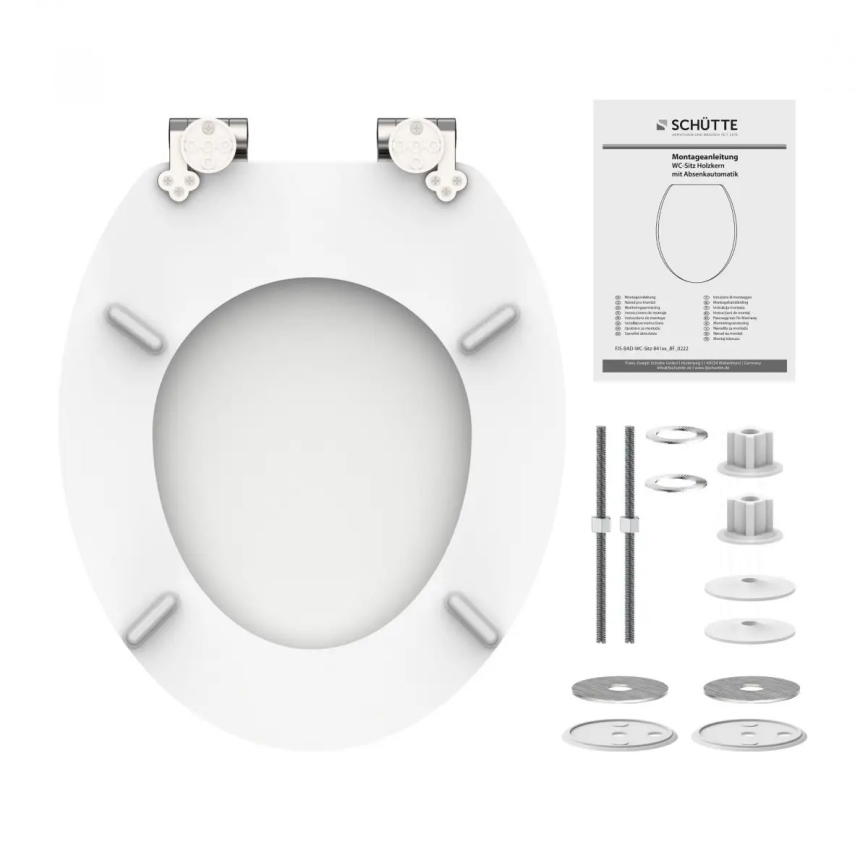 Schütte 84100-A - Toalettsits, vit, SoftClose, i MDF
