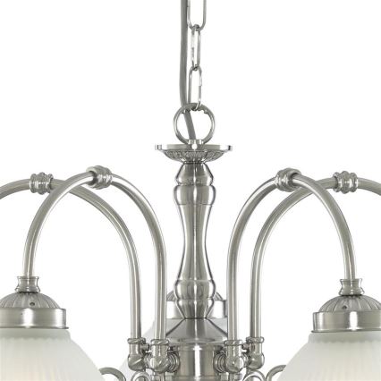 Searchlight - Ljuskrona på kedja AMERICAN DINER 5xE14/60W/230V skinande krom